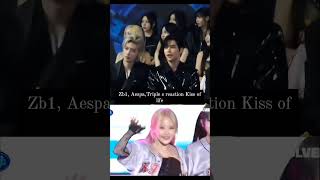 IdolsZb1 AespaTriple sreaction Kiss of life hanteo music awards 2024 [upl. by Aneeles]