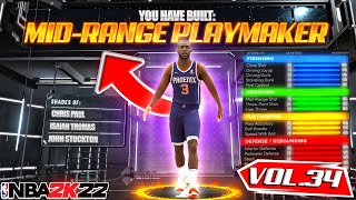 BEST MID RANGE PLAYMAKER BUILD ON NBA 2K22 RARE BUILD SERIES VOL 34 [upl. by Akeemaj]