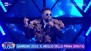 Sanremo 2024 latmosfera alla porta carraia  La Volta Buona 07022024 [upl. by Aretina573]