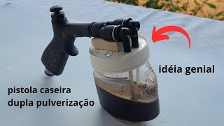 PODEROSA PISTOLA DE PINTURA DUPLA CASEIRA TUTORIAL PASSO A PASSO diy [upl. by Seena91]