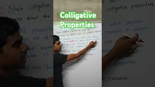 Define colligative properties Types of colligative properties Class 12th chemistry subjective ans [upl. by Emyam410]