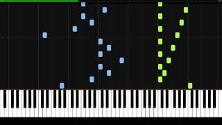 Passacaglia  Handel Halvorsen  Piano Tutorial  Synthesia  How to play [upl. by Drews]