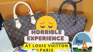 Horrible Experience with an SA in PARIS LV SPEEDY 25 Shopping [upl. by Koller]