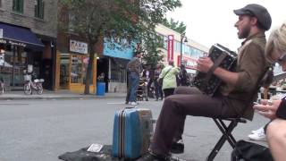 Scott Dunbar One Man Band on rue St Laurent Montreal 06 19 2009 [upl. by Sollars]