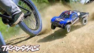 RC vs BMX Freestyle  Traxxas Slash 4X4 [upl. by Akinert]