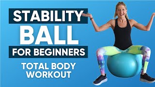 Stability ball for beginners total body workout l 16 Minutes Full Body [upl. by Eelrebmyk499]