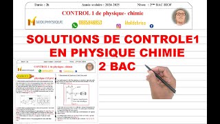 SOLUTIONS DE CONTROLE 1 DE PHYSIQUE CHIMIE 2BAC [upl. by Lerat]