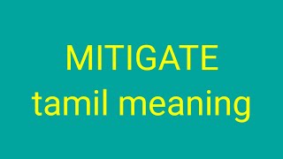 MITIGATE tamil meaningsasikumar [upl. by Aneral]