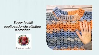 Cómo tejer un cuello redondo elástico a crochet [upl. by Miah]