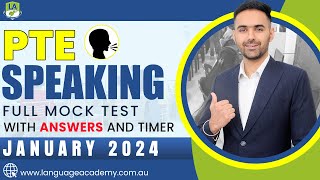 PTE Speaking Full Mock Test with Answers  January 2024  LA Language academy PTE NAATI IELTS [upl. by Effy]