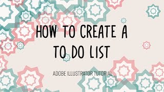 How to create a To Do list  Adobe Illustrator Tutorial [upl. by Perlman]