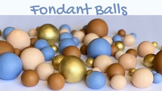 Look how I make fondant BALLS with and without styrofoam balls Easy amp Fast [upl. by Naoma]