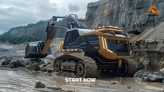 Surprising ASMR Action Dump Truck After the Rain Powered by an Excavator [upl. by Bast]