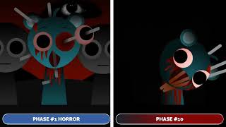 Incredibox Sprunki  Phase 1 Horror VS Phase 10 Horror Version  All Characters Mix [upl. by Naerol968]