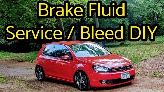 Volkswagen Mk5 amp MK6 Brake Fluid Service DIY [upl. by Elhsa]