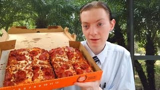 Little Caesars NEW Bacon Wrapped Deep Deep Dish Pizza Review [upl. by Eahsel]