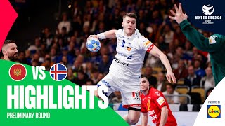 Bjoggi saves the day  Montenegro vs Iceland  Highlights  Mens EHF EURO 2024 [upl. by Dorotea]