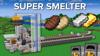 Minecraft Best Super Smelter  64 Items in 30 Seconds [upl. by Ibib953]