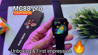 Mc88 pro smartwatch unboxing amp first impression😍😍🔥 [upl. by Hance]