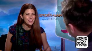 Exclusive interview with SpiderMan Homecomings Marisa Tomei [upl. by Nillor462]