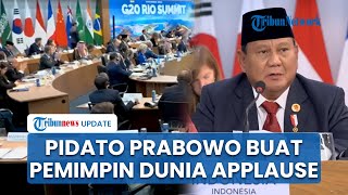 FULL Pidato Prabowo Tegas amp Lantang Desak Gencatan Senjata Gaza saat KTT G20 Banjir Aplaus Dunia [upl. by Adianez]