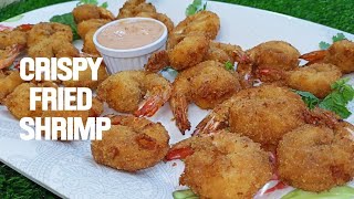 Crispy Fried Shrimp Recipe  Better Than Popeyes  Prawns Recipe by Lubna [upl. by Doralyn]