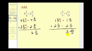 Adding Mixed Numbers [upl. by Eelyah]