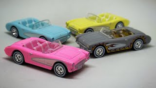 Barbie The Movie  1956 Corvette Collector Set Hot Wheels Premium 4Pack [upl. by Ecienaj]