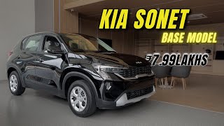 2024 Kia Sonet Base Model Review Features On Road Price [upl. by Pruchno112]