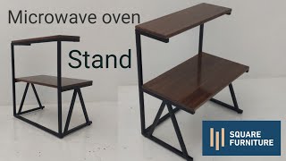 Metal and wood microwave oven stand msquarefurniturescom [upl. by Siuqramed878]