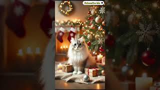 Festive Cat Cozy Christmas Magic 🎄🙀😍 cutecats cats cute cutepets funny animals ai shorts [upl. by Eirrek739]