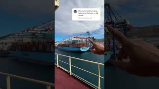 Crossing near 370 meter mega maersk ship🛳️☠️🗿shortvideo ship explore [upl. by Jory807]