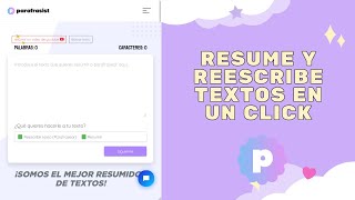 Parafrasist resumir reescribir y parafrasear un texto [upl. by Yelra]