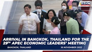 Arrival in Bangkok Thailand for the 29th APEC Economic Leaders’ Meeting 11162022 [upl. by Dusa]