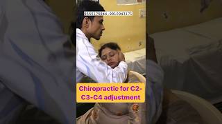 Chiropractic for C2C3C4 adjustment chiropractic chiropractor wellness health backpain neck [upl. by Nonnairb]