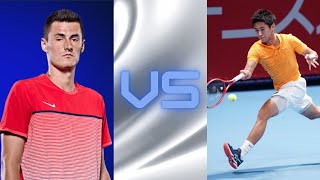 Bernard Tomic AUSVs Naoki Nakagawa 中川直樹2024 LTP Challenger [upl. by Constant]