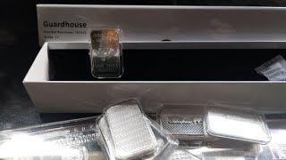 Filling a GuardHouse box with one ounce Silver Bars [upl. by Tasha]