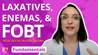 Laxatives Enemas and Fecal Occult Blood Testing  Fundamentals of Nursing  LevelUpRN [upl. by Yanej101]