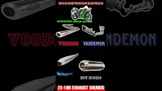 Top 5 Exhaust Note 🔥 Kawasaki Zx10r 😱 Ultimate Sound voodoo z900 superbike akrapovic shorts [upl. by Assiram]