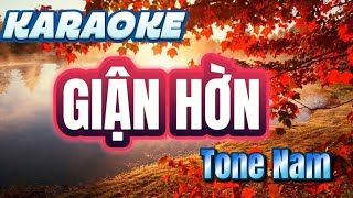 KARAOKE  Giận Hờn Tone Nam Tân Minh Cảnh [upl. by Milo]