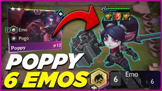 😱 SUPER POPPY con 6 EMOS es EL MEJOR TANQUE en TFT SET 10 [upl. by Knute]