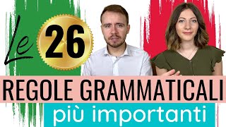 Le 26 Regole GRAMMATICALI più Importanti che OGNI Straniero deve Conoscere sorpresa alla fine 📚 🇮🇹 [upl. by Noseimaj]