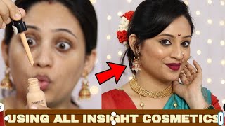 insight cosmetics one brand makeup products Review  maharastrian makeup look  super makeup style [upl. by Modnar]