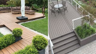 Decking ideas for small gardens  backyard deck ideas for small yards  pallet decking idea  design [upl. by Anniala]