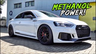 THE AUDI RS5 GETS A SICK METH INJECTION SET UP MORE POWER [upl. by Crescint342]