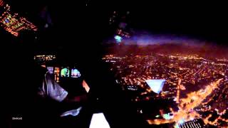 SBGR A340 Cockpit Landing [upl. by Lyrad22]