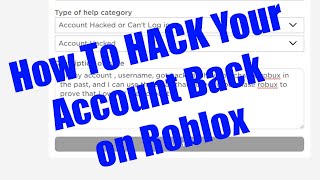 How To HACK Your Account Back on Roblox 2023 [upl. by Enyamrahc]