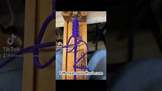 Braiding a bitless bridle in purple bitless bitlessbridle bitlesshorsemanship [upl. by Yebba]