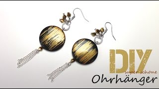 Schmuck selber machen💋 OHRHÄNGER modern TEUER Look [upl. by Hirsch]