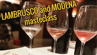 LAMBRUSCO and MODENA masterclass [upl. by Nelli401]